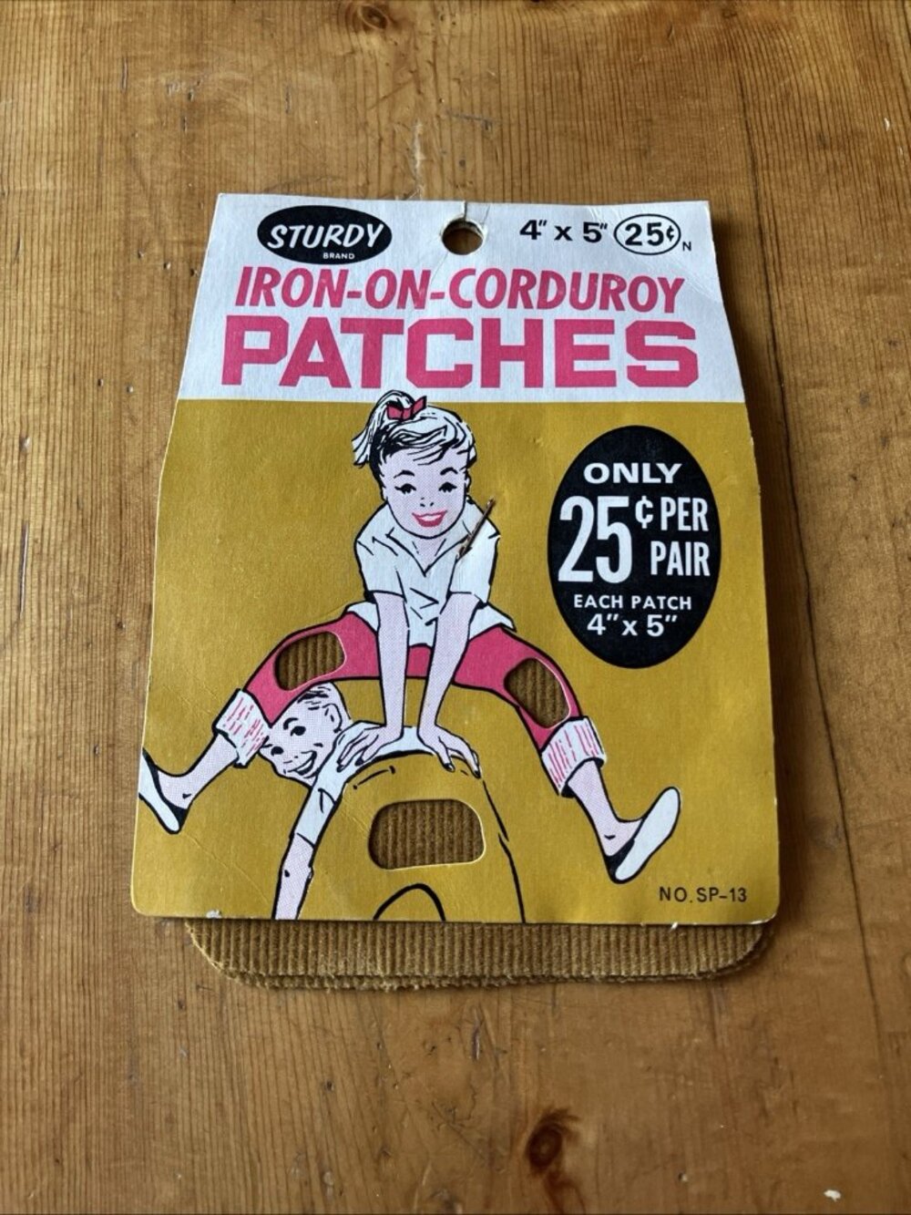 Vintage Sturdy Pants Iron-On Corduroy Patches SP-13